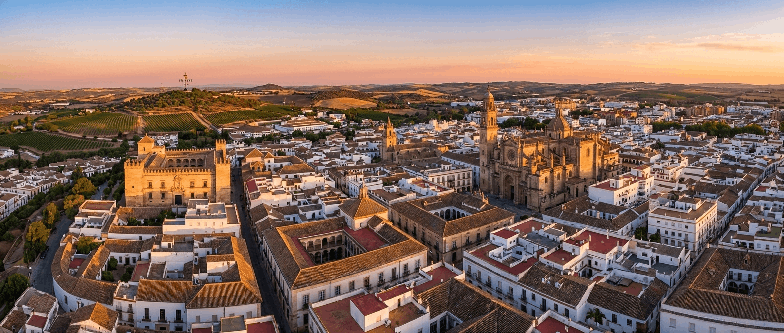 Vista panorámica de la ciudad de Jerez de la Frontera.